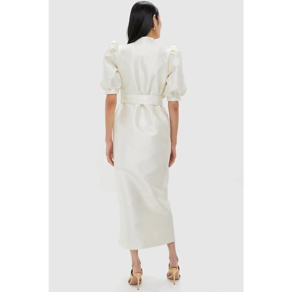 DESTREE White Long Smart Amoako Dress Size L NWT Retail $950 - Picture 4 of 6